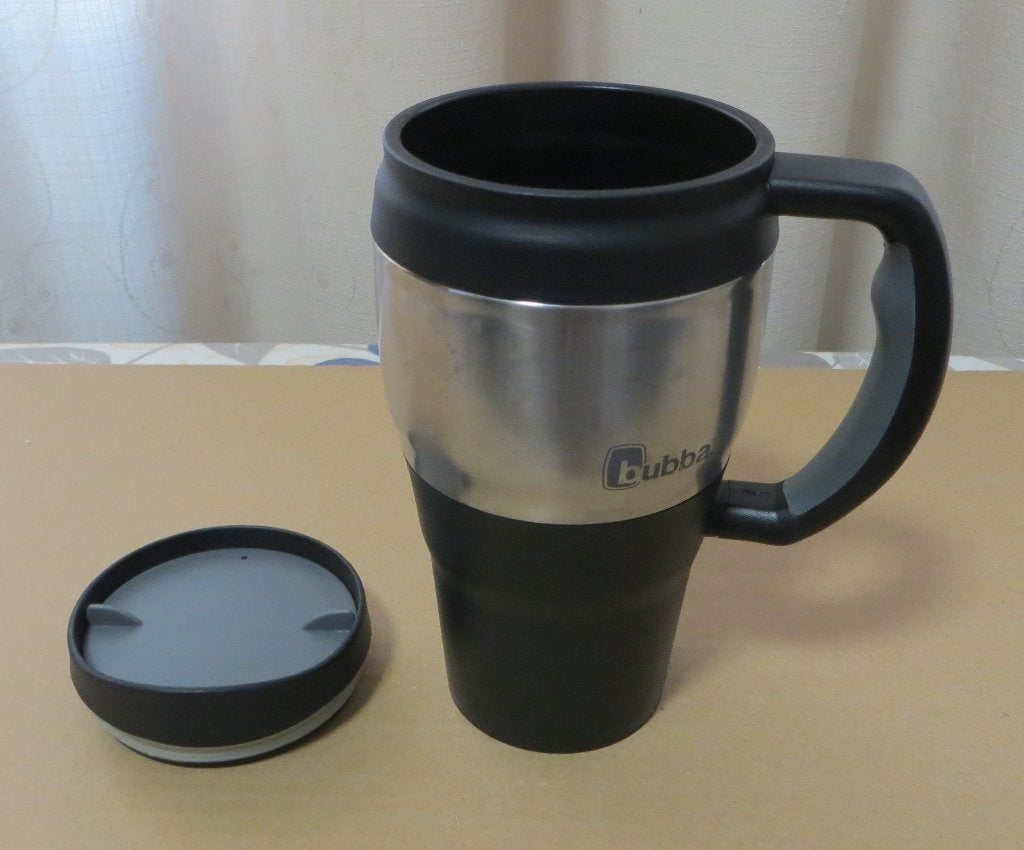 BUBBA travel mug 20 oz drinkbeker 592 ml zwart en rvs, Caravans en Kamperen, Ophalen of Verzenden, Zo goed als nieuw