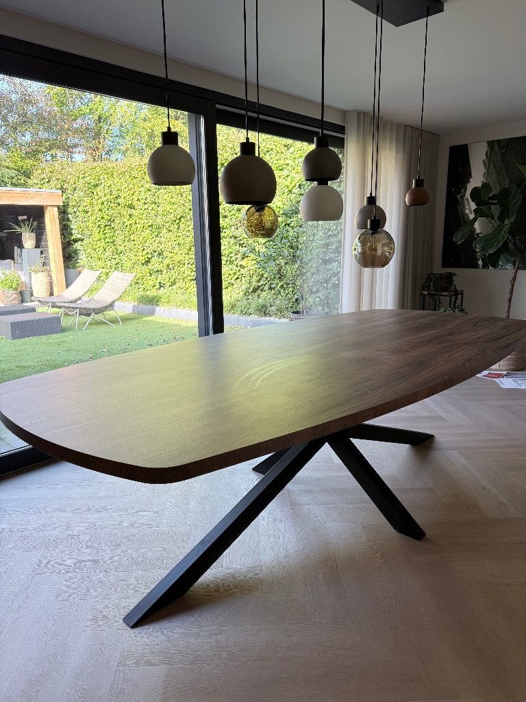 eettafel, Ophalen, 100 tot 150 cm, Modern organisch met een industriële en Scandinavische touch, 200 cm of meer