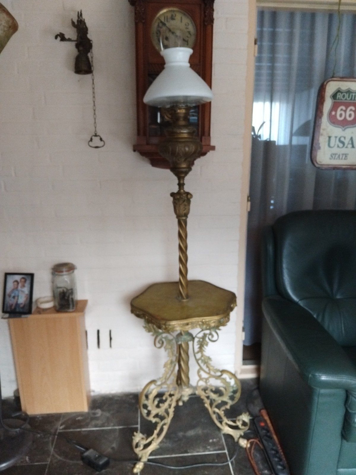 te koop antieke olielamp, Antiek en Kunst, Antiek | Lampen, Ophalen