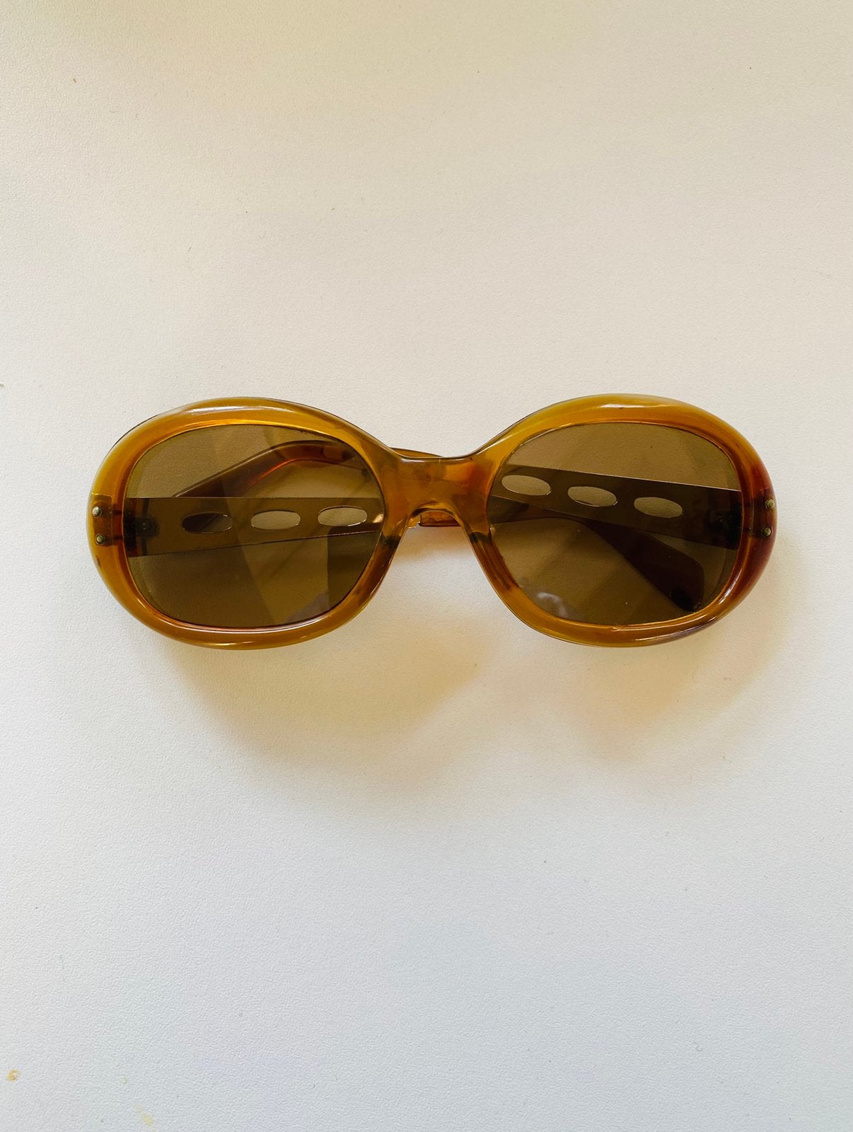 Vintage dames zonnebril, Overige merken, Gebruikt, Zonnebril, Bruin
