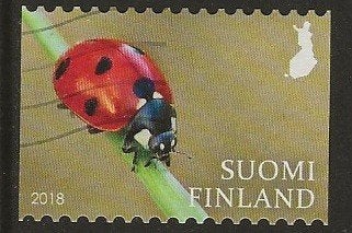 Finland 22, lieveheersbeestje, Verzenden, Finland, Gestempeld