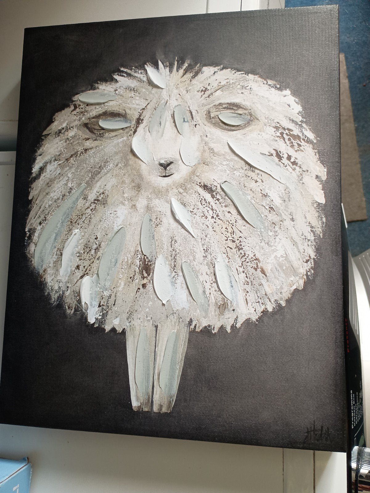 Schilderij van Deb Hrabik - Uniek textuurwerk nieuw, Ophalen of Verzenden
