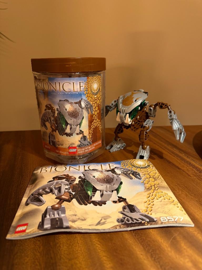 LEGO Bionicle 8577 met canister – vintage 2003, Gebruikt, Bionicle, Lego, Ophalen of Verzenden