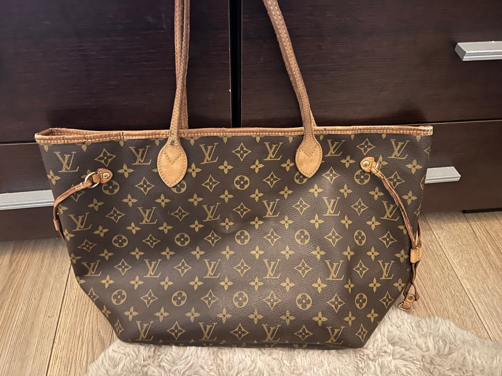Louis Vuitton Neverfull YK Monogram Canvas Tote, Sieraden, Tassen en Uiterlijk, Ophalen, Gebruikt, Bruin, Shopper