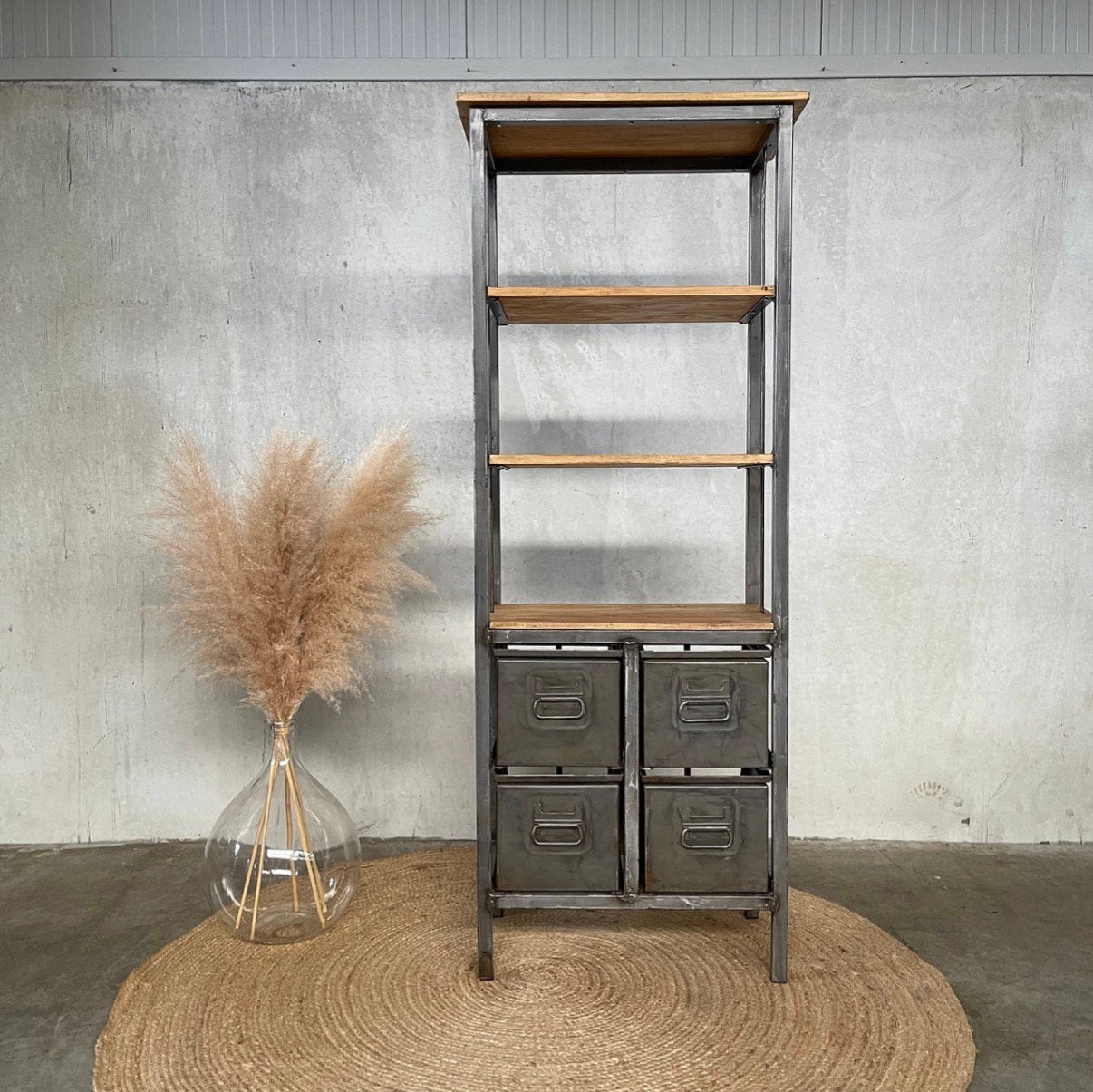 Industriële stellingkast, vintage kast, industrieel, Ophalen