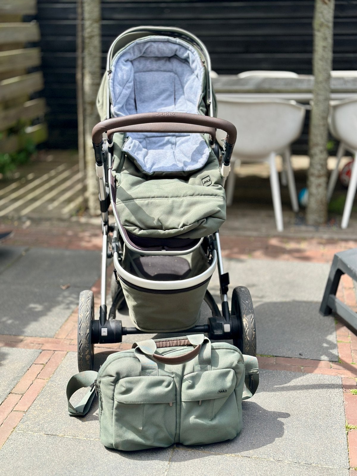 Joolz Day 3 kinderwagen met reiswieg en zitje, Gebruikt, Combiwagen, Verstelbare duwstang, Ophalen