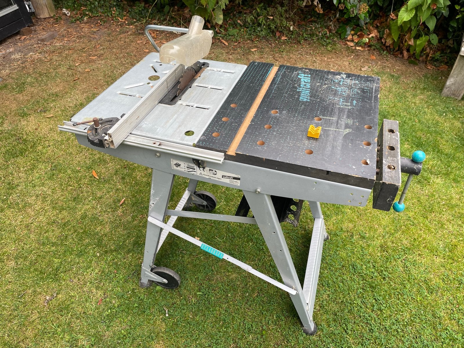 Wolfcraft opklapbare werkbank/zaagtafel met cirkelzaag, Ophalen, Gebruikt, Cirkelzaag, 30 tot 70 mm
