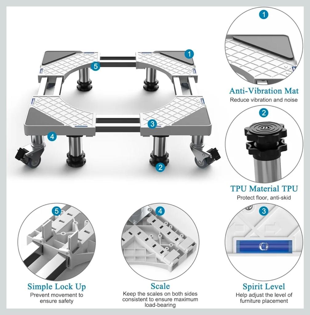 Verrijdbaar platform Wasmachine/ Droger/ Koelkast/ Vaatwas, Ophalen
