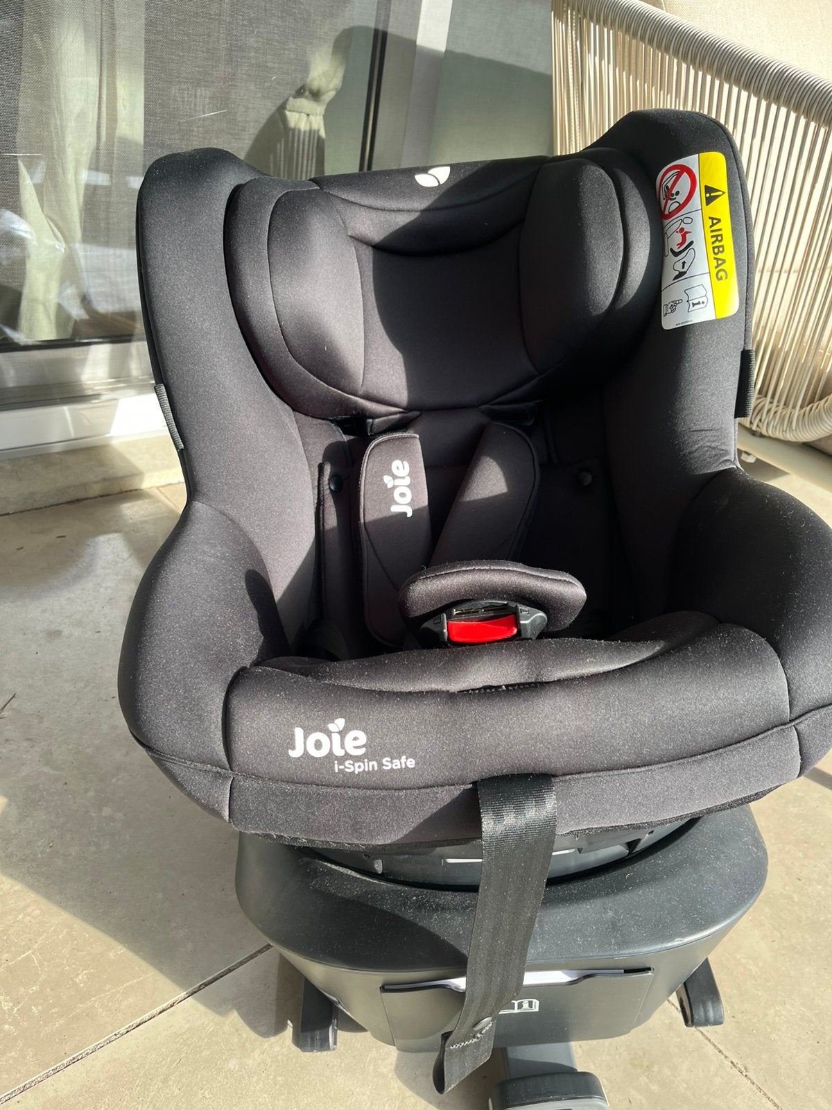 Joie iSpin iSafe draaibaar autostoeltje, Gebruikt, 0 t/m 18 kg, Afneembare rugleuning, Isofix