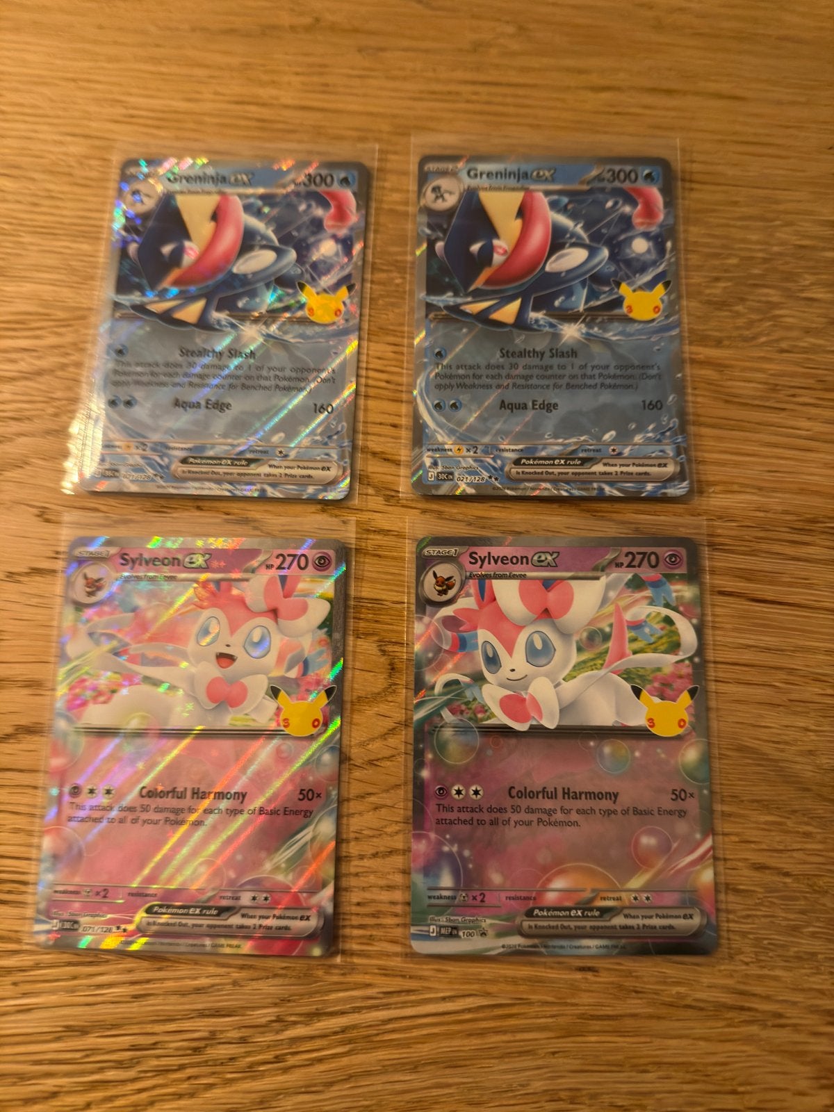Pokémon Celebrations EX Kaarten: Greninja & Sylveon, Ophalen, Nieuw, Meerdere kaarten, Foil