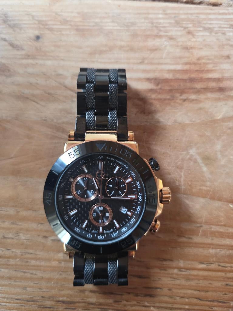 GC Guess Collection Chronograph Zwart/Goud – Swiss, Overige merken, Staal, Verzenden, Polshorloge
