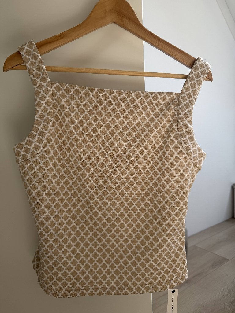 Reformation Birch Knit Top - nieuw!, Kleding | Dames, Maat 38/40 (M), Beige, Nieuw, Ophalen of Verzenden