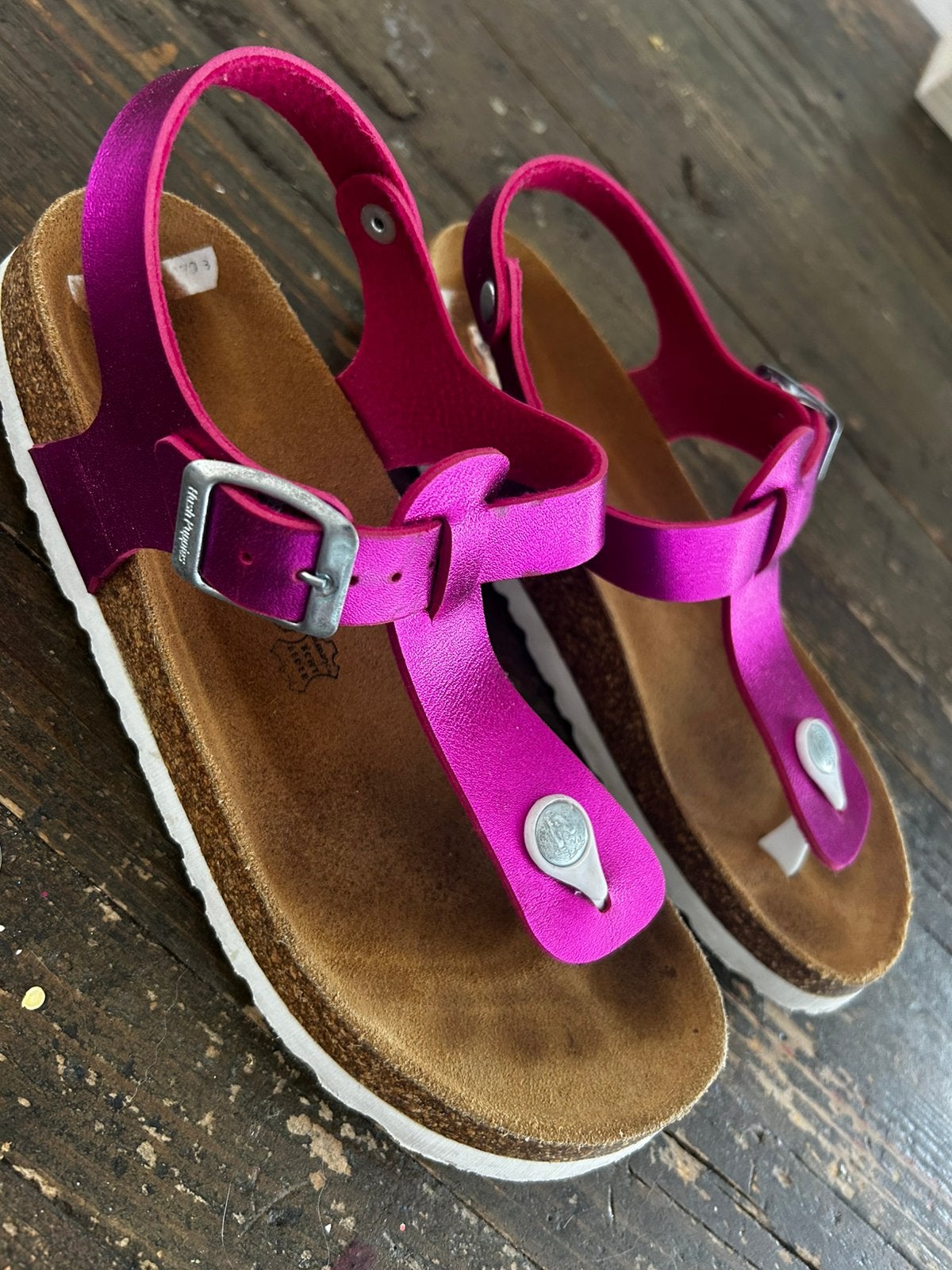 Hush Puppies sandalen maat 37 leer slippers paars, Ophalen of Verzenden, Zo goed als nieuw, Meisje, Overige typen