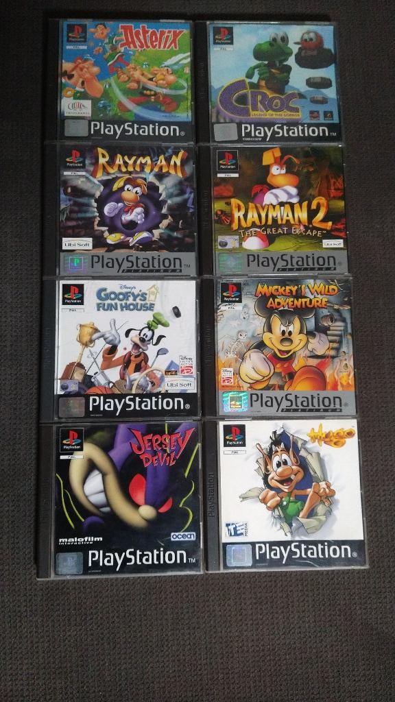 8 Originele PlayStation 1 PS spellen | Platform & Cartoon, Ophalen, 1 speler, Zo goed als nieuw, Vanaf 3 jaar