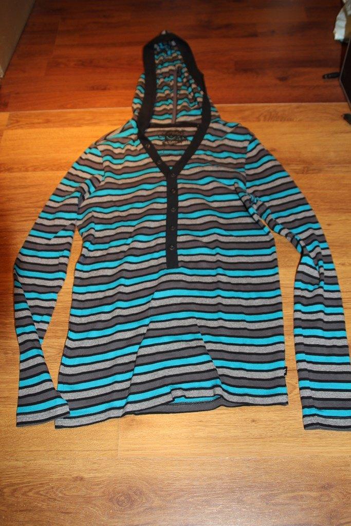 longsleeve grijs/blauw met capuchon, Kleding | Heren, Ophalen of Verzenden, Gedragen, Maat 46 (S) of kleiner, Overige kleuren