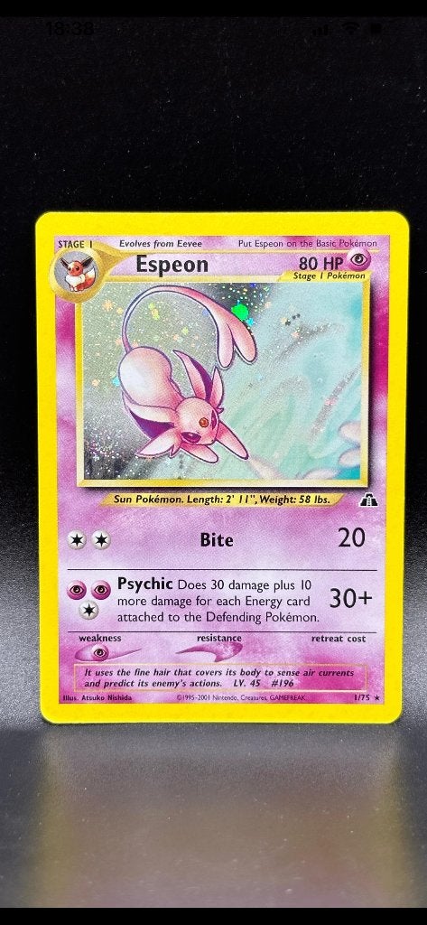 Espeon Neo Discovery MINT + swirl, Verzenden, Zo goed als nieuw