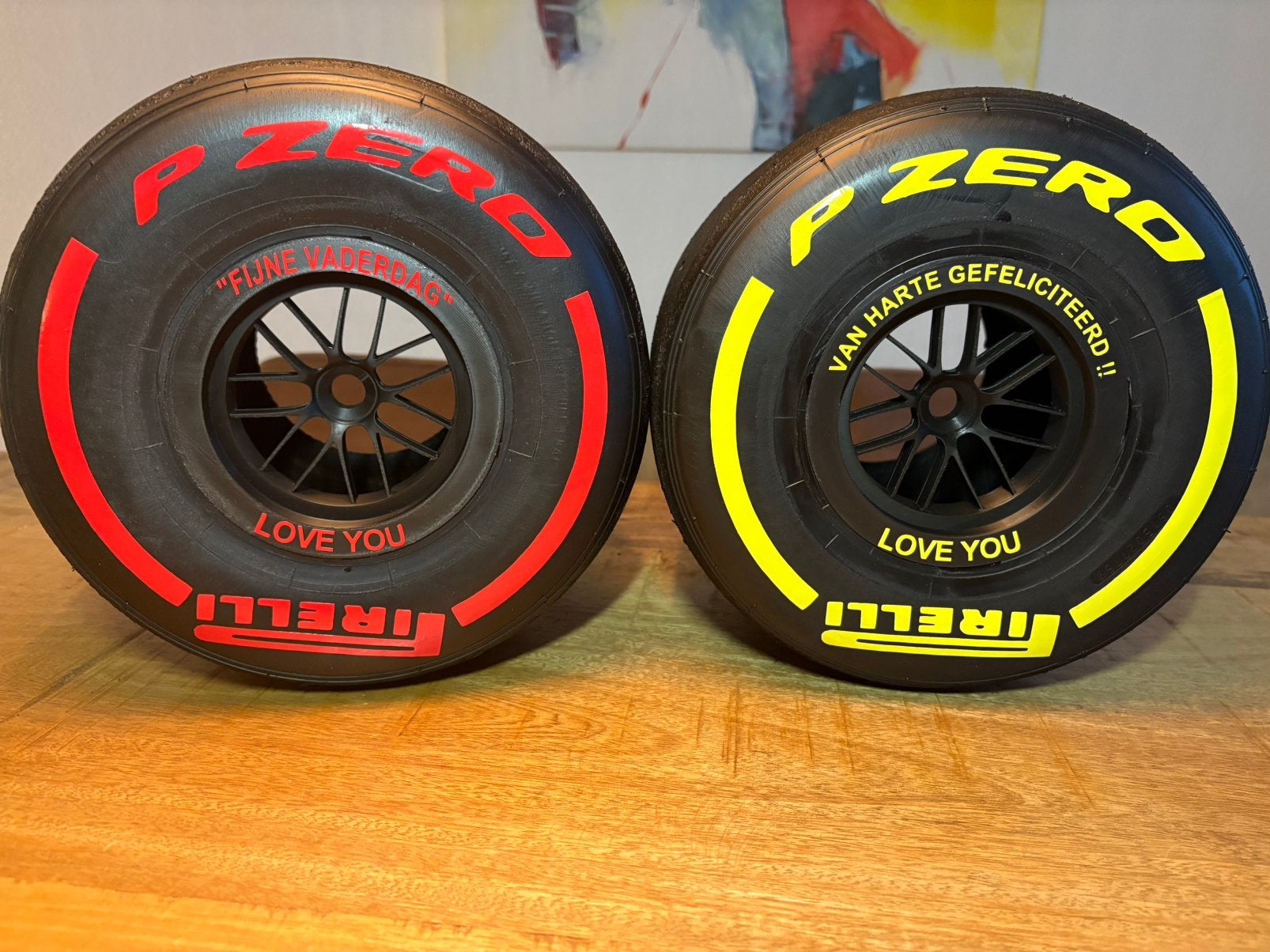Leuke persoonlijke F1 deco banden met velg, Ophalen of Verzenden, Nieuw, Formule 1