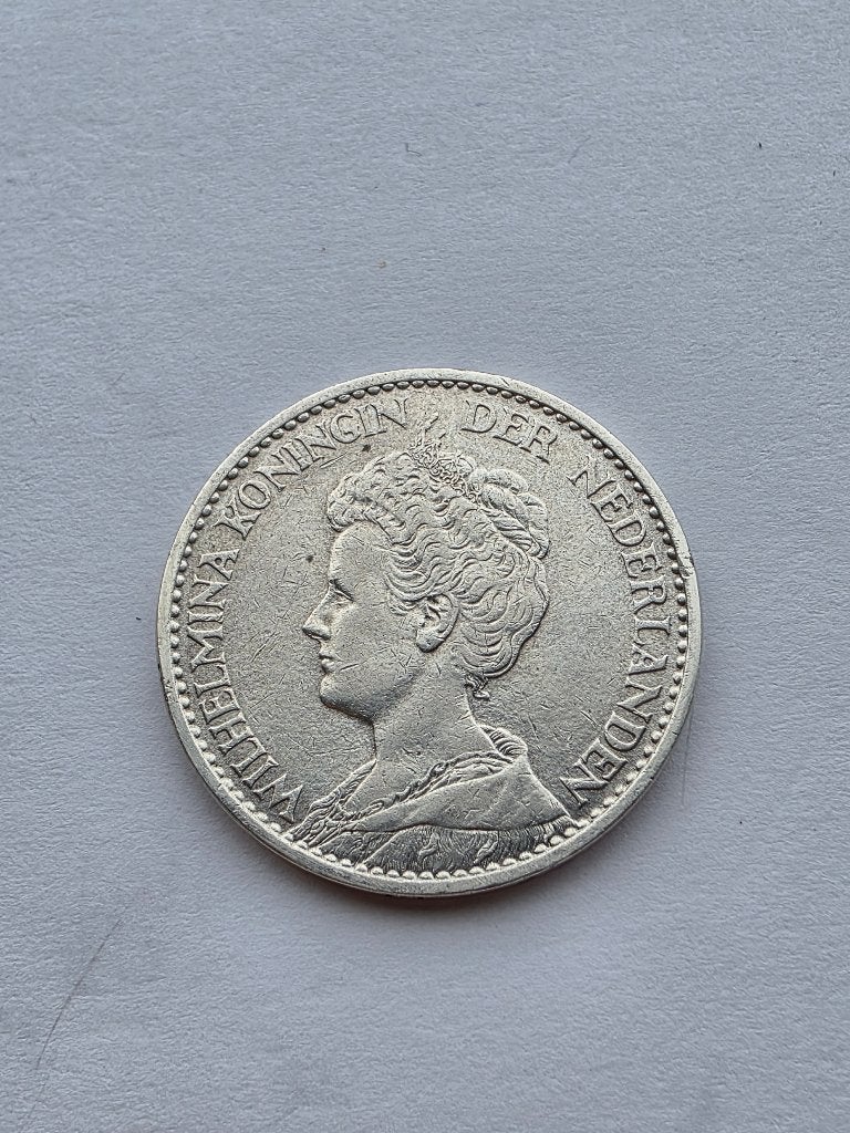 1 gulden 1916 Zfr., Postzegels en Munten, 1 gulden, Zilver, Ophalen of Verzenden, Koningin Wilhelmina