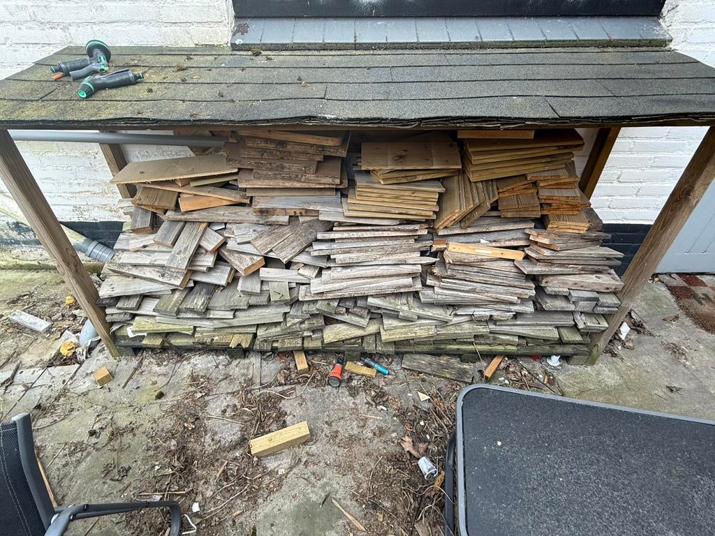 Gratis Brand/afval hout, Doe-het-zelf en Verbouw, Hout en Planken, Ophalen, Gebruikt, Minder dan 25 mm, Overige typen