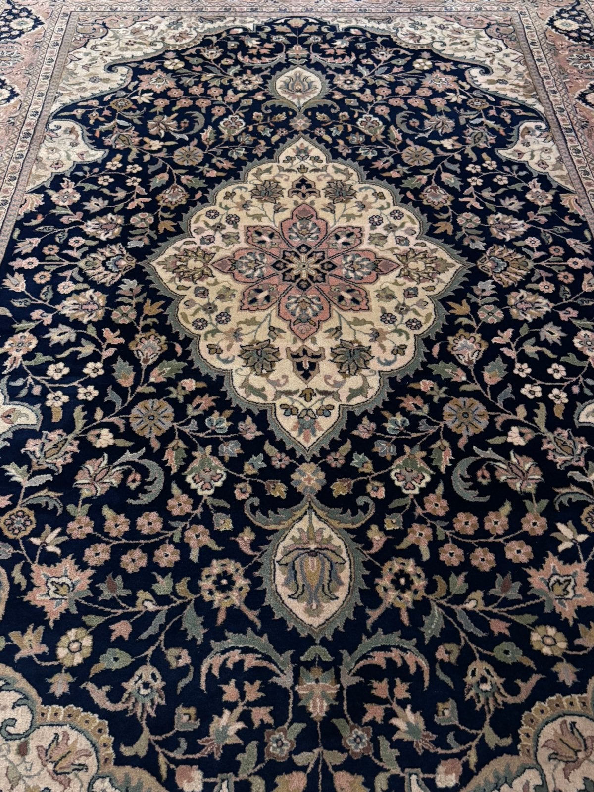 Prachtig handgeknoopt Perzisch Kashan tapijt – fijn geknoopt, Ophalen, Zo goed als nieuw, Rechthoekig, 200 cm of meer