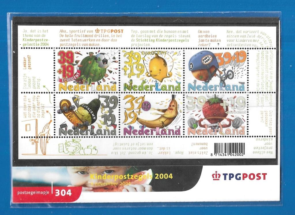 Postzegelmapje 304 - Kinderpostzegels 2004, Postzegels en Munten, Postzegels | Nederland, Verzenden, Na 1940, Postfris
