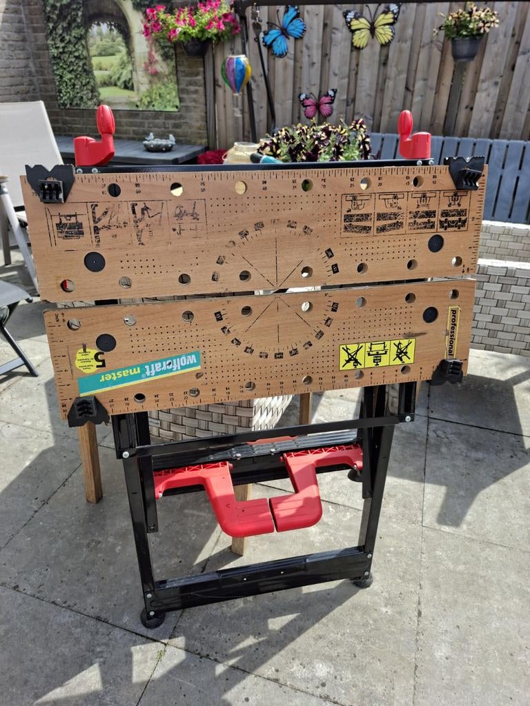 Wolfcraft Master Professional werktafel, Doe-het-zelf en Verbouw, Werkbanken, Ophalen, Zo goed als nieuw, Bankschroef