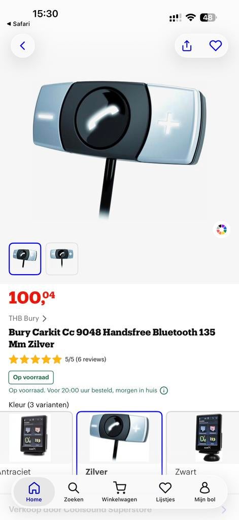 Bury CC9048 Carkit - Bluetooth Handsfree Systeem, Ophalen of Verzenden, Nieuw, Inbouw, Complete carkit