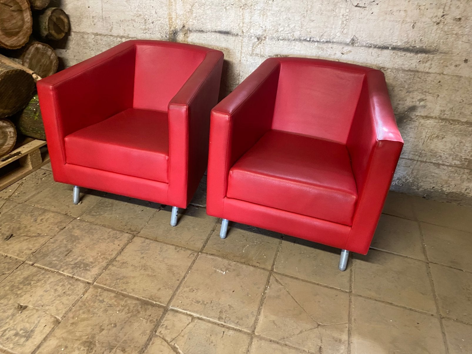Set van 2 fauteuil, Ophalen, Zo goed als nieuw, Minder dan 75 cm, 50 tot 75 cm