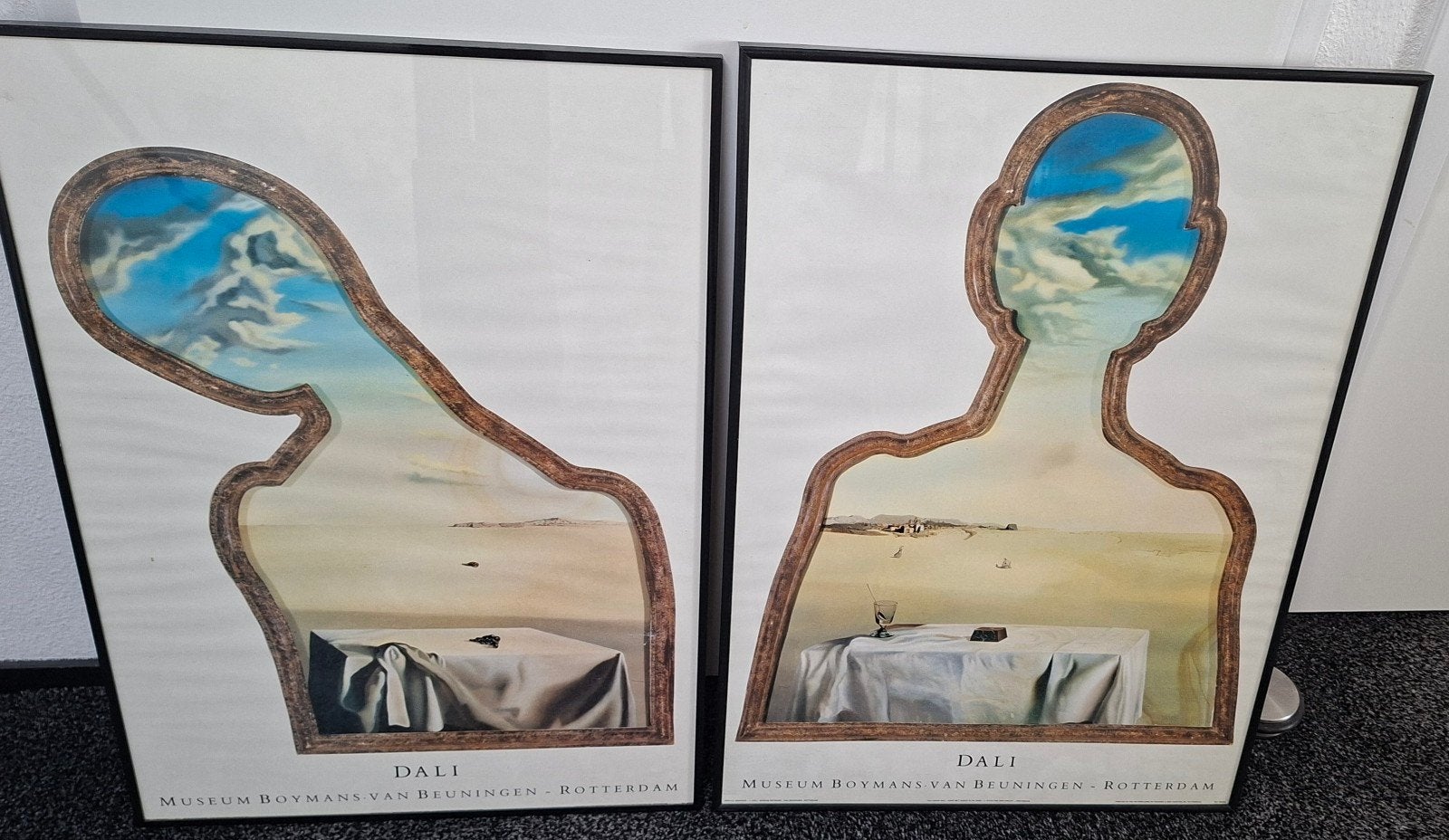 2 Dali posters met lijst - 50x70 cm, Ophalen of Verzenden