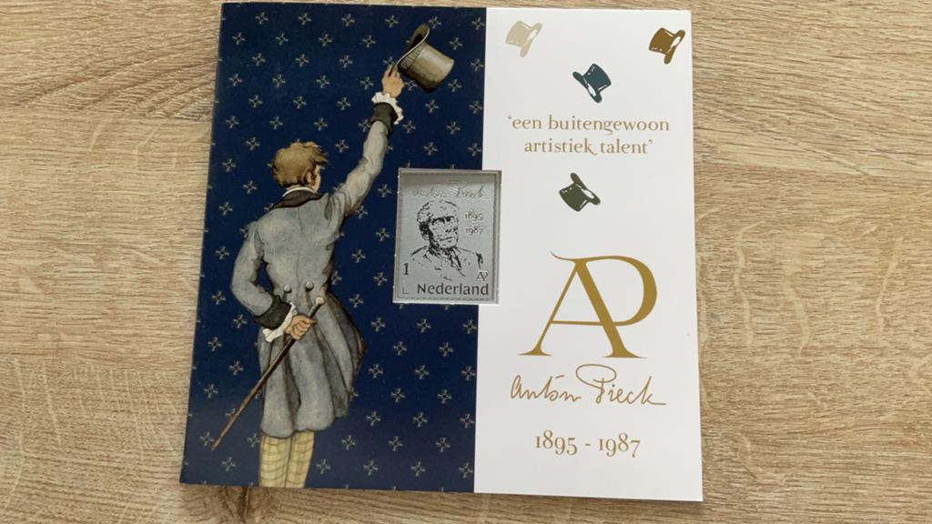 Zilveren postzegel anton pieck, Postzegels en Munten, Ophalen of Verzenden, Na 1940, Postfris