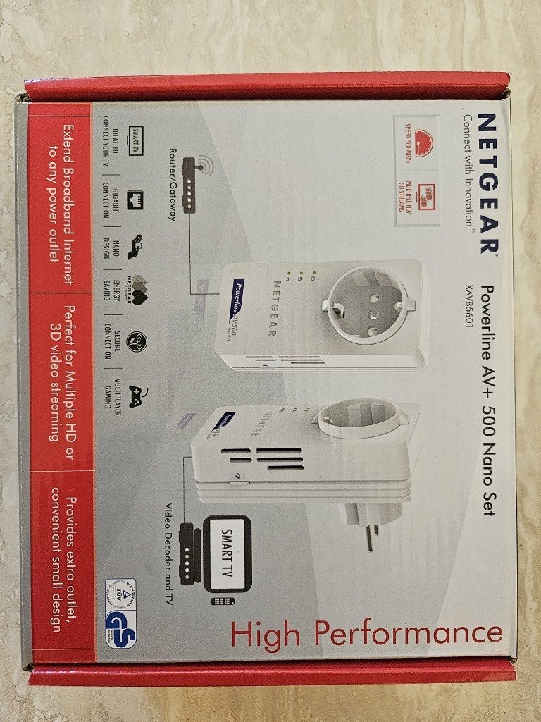 Netgear Powerline AV+ 500 Nano Set, Computers en Software, Powerlines, Ophalen, Zo goed als nieuw, Netgear