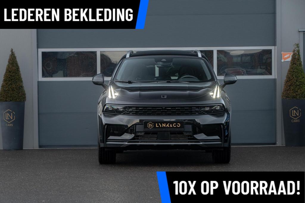 Lynk & Co 01 1.5 | Luxe lederen bekleding | Maandbedrag, Gebruikt, Met garantie (alle), Automatische klimaatregeling, Zwart
