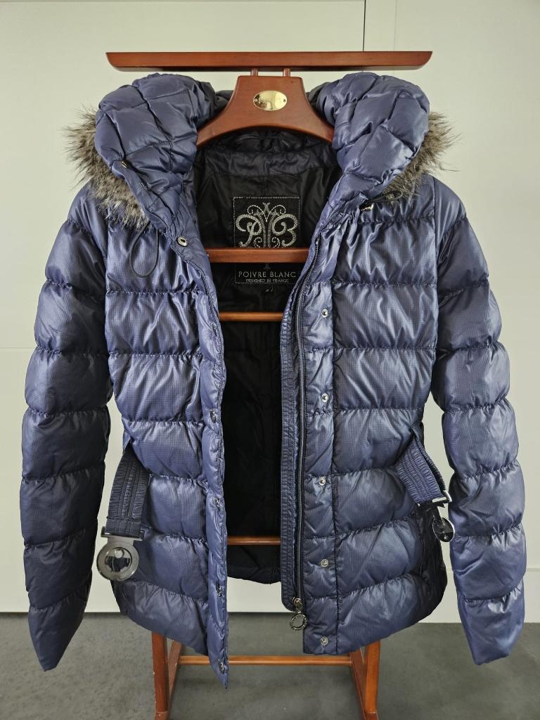 Poivre Blanc Ski jack, jas, blauw met bont kraag Maat S, Kleding | Dames, Wintersportkleding, Ophalen, Gedragen, Maat 36 (S), Jack