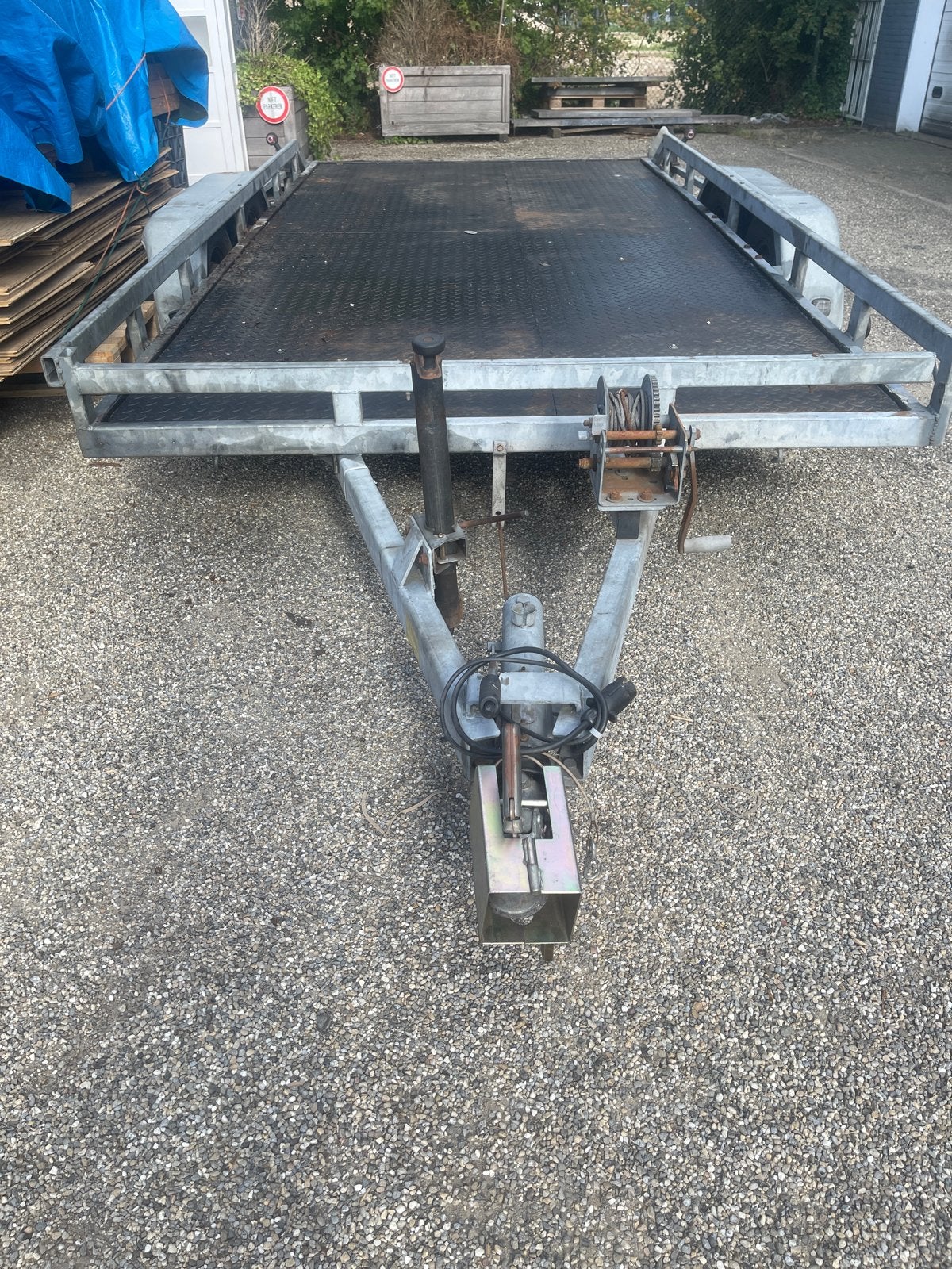 Robuuste autotransporter / aanhanger te koop, Ophalen of Verzenden, Gebruikt