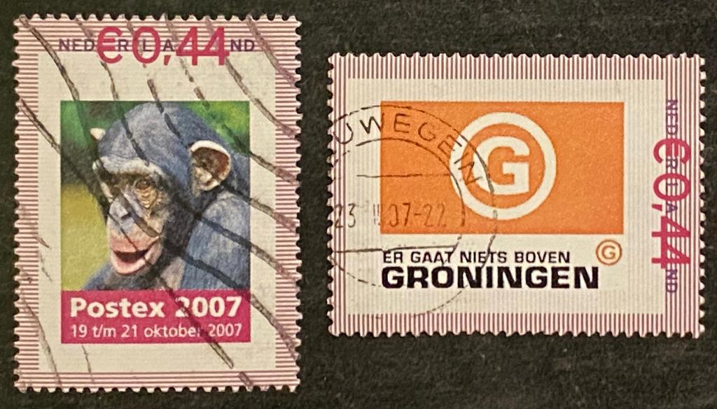 Persoonlijke zegels gestempeld - mail uw keuze + bod (4), Ophalen of Verzenden, Na 1940, Gestempeld