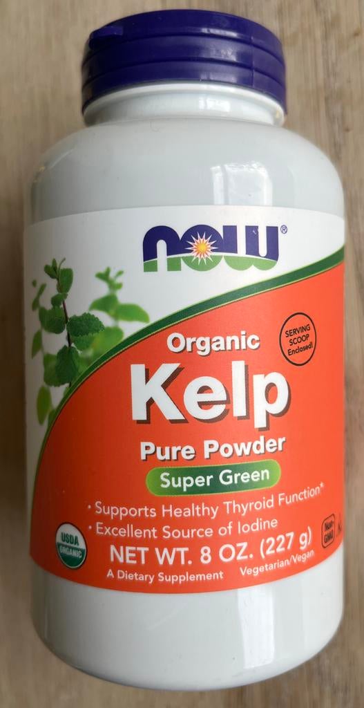 NOW Organic Kelp Pure Powder - Super Green Supplement, Ophalen of Verzenden, Nieuw, Poeder of Drank