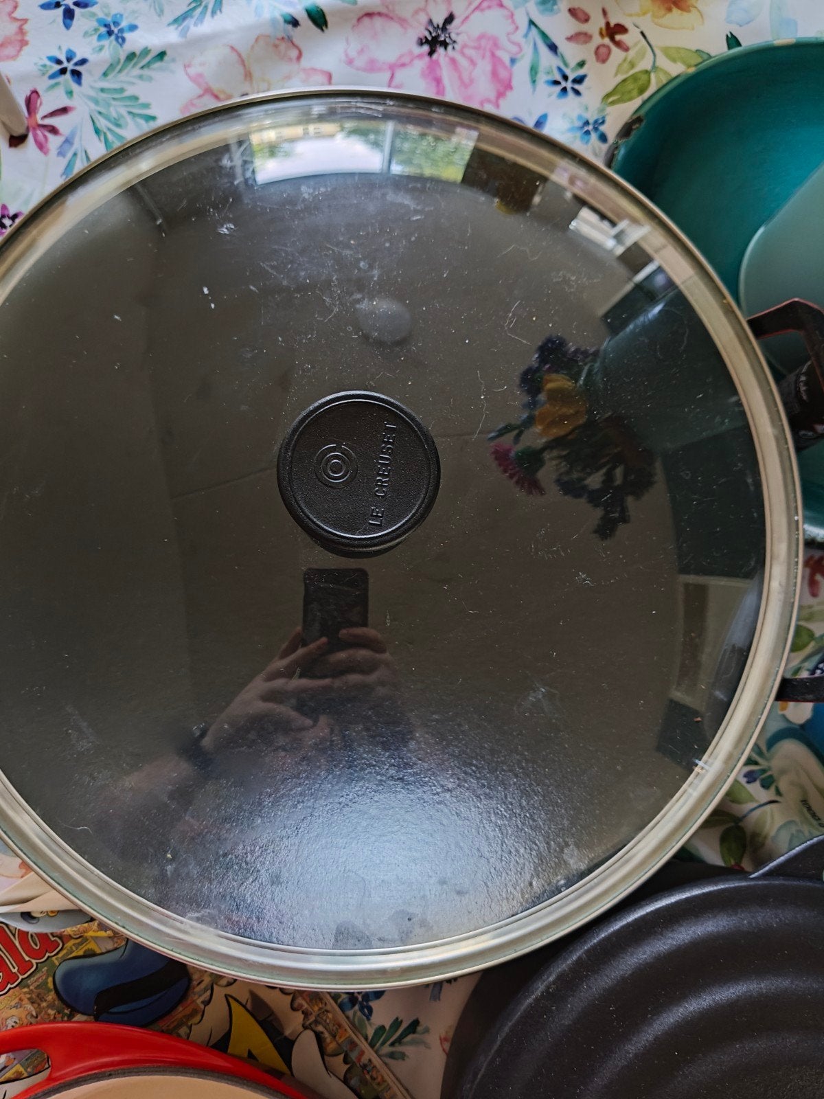 Le Creuset Wokpan met deksel - Zo goed als nieuw, Overige typen, Zo goed als nieuw, Rood, Overige materialen
