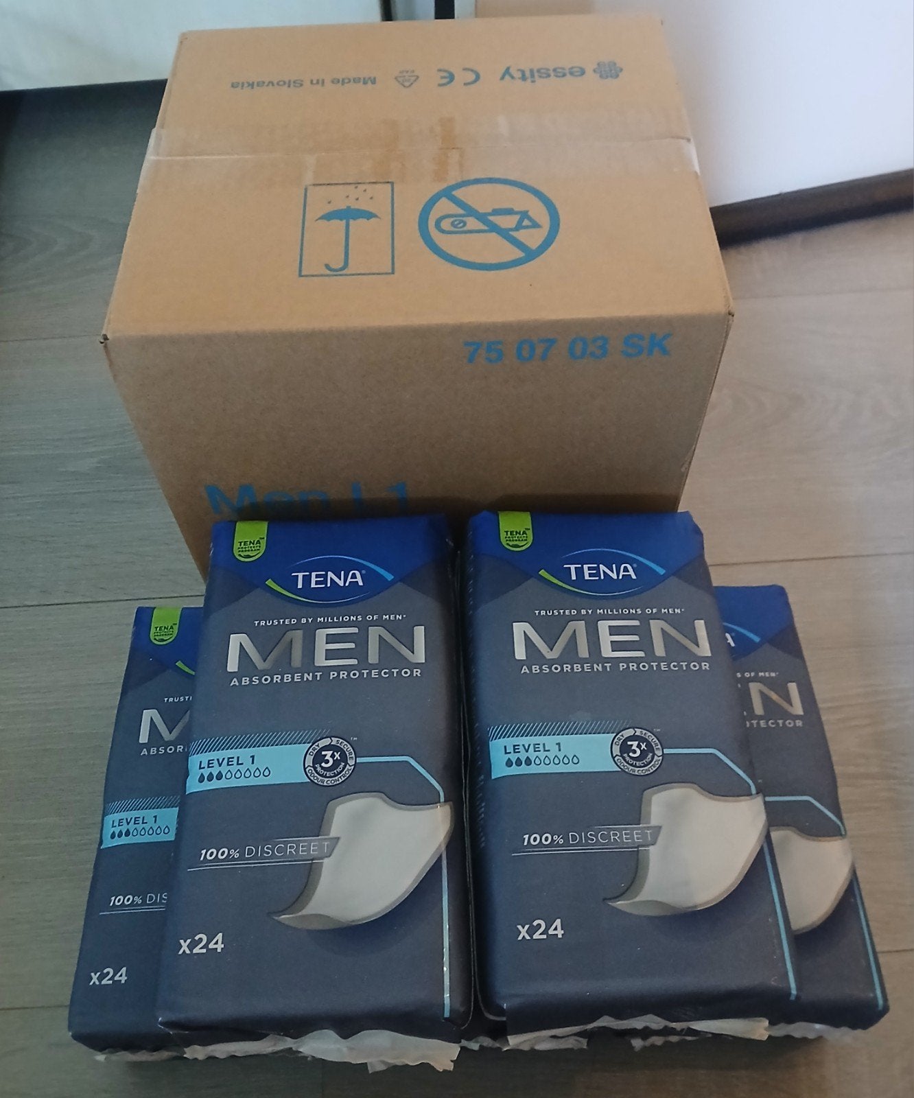 14 pakken Tena men level 1 nieuw., Diversen, Ophalen of Verzenden, Nieuw