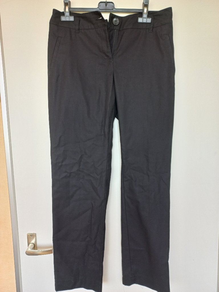 Zwarte damespantalon, lichte stretch, H&M, Zwart, Maat 42/44 (L), Ophalen of Verzenden