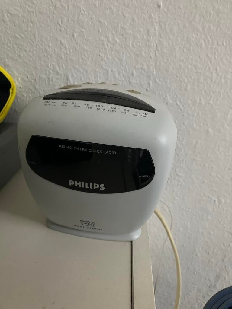 Philips AJ3140 FM MW Wekkerradio - Dual Alarm, Ophalen, Gebruikt, Radio