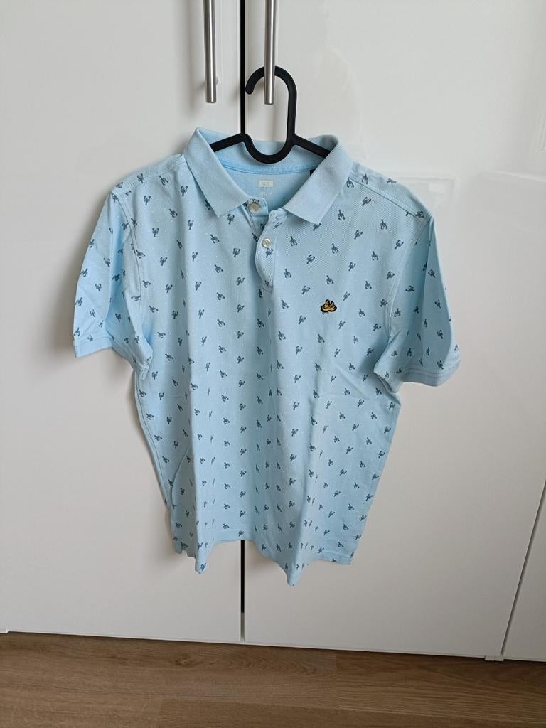 WE Heren Polo Lichtblauw met Kreeftjes, Kleding | Heren, Polo's, Zo goed als nieuw, Maat 48/50 (M), Blauw, Ophalen of Verzenden