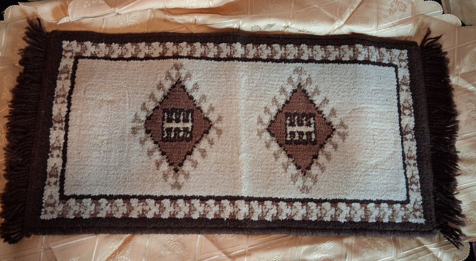 Vintage Scheerwol tafelloper. Zo goed als nieuw, Antiek en Kunst, Ophalen of Verzenden