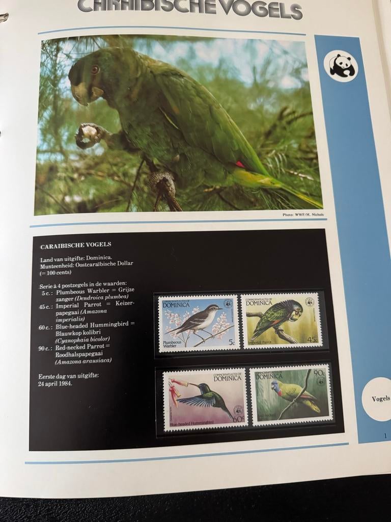 WWF Postzegelcollectie: Vogels van de Wereld, Postzegels en Munten, Verzenden, Onbeschreven, Rest van de wereld