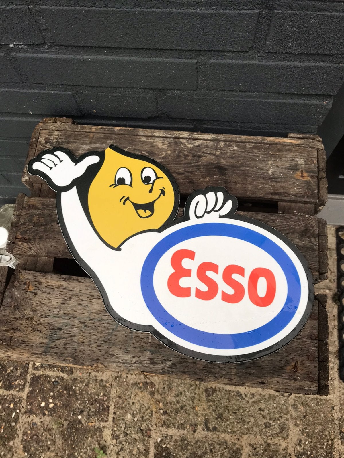 Esso reclame plaat, Ophalen of Verzenden, Gebruikt, Reclamebord