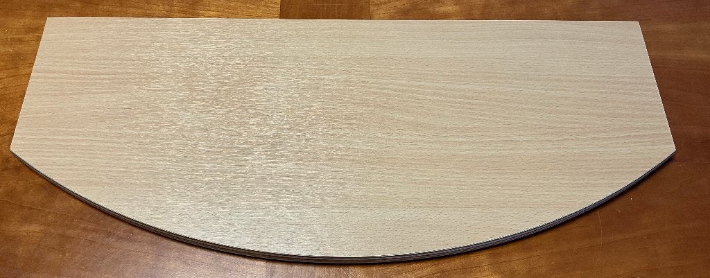 Wandplank beukenkleur halfrond, 60x25cm, 18mm dik, Ophalen, Zo goed als nieuw