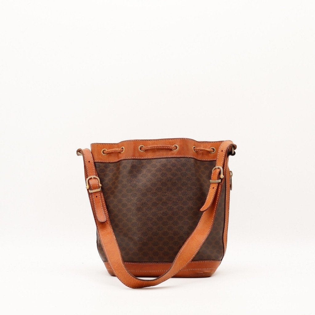 Céline Macadam 20x27,5x14 cm bucket tas, Verzenden, Gebruikt, Bruin, Overige typen
