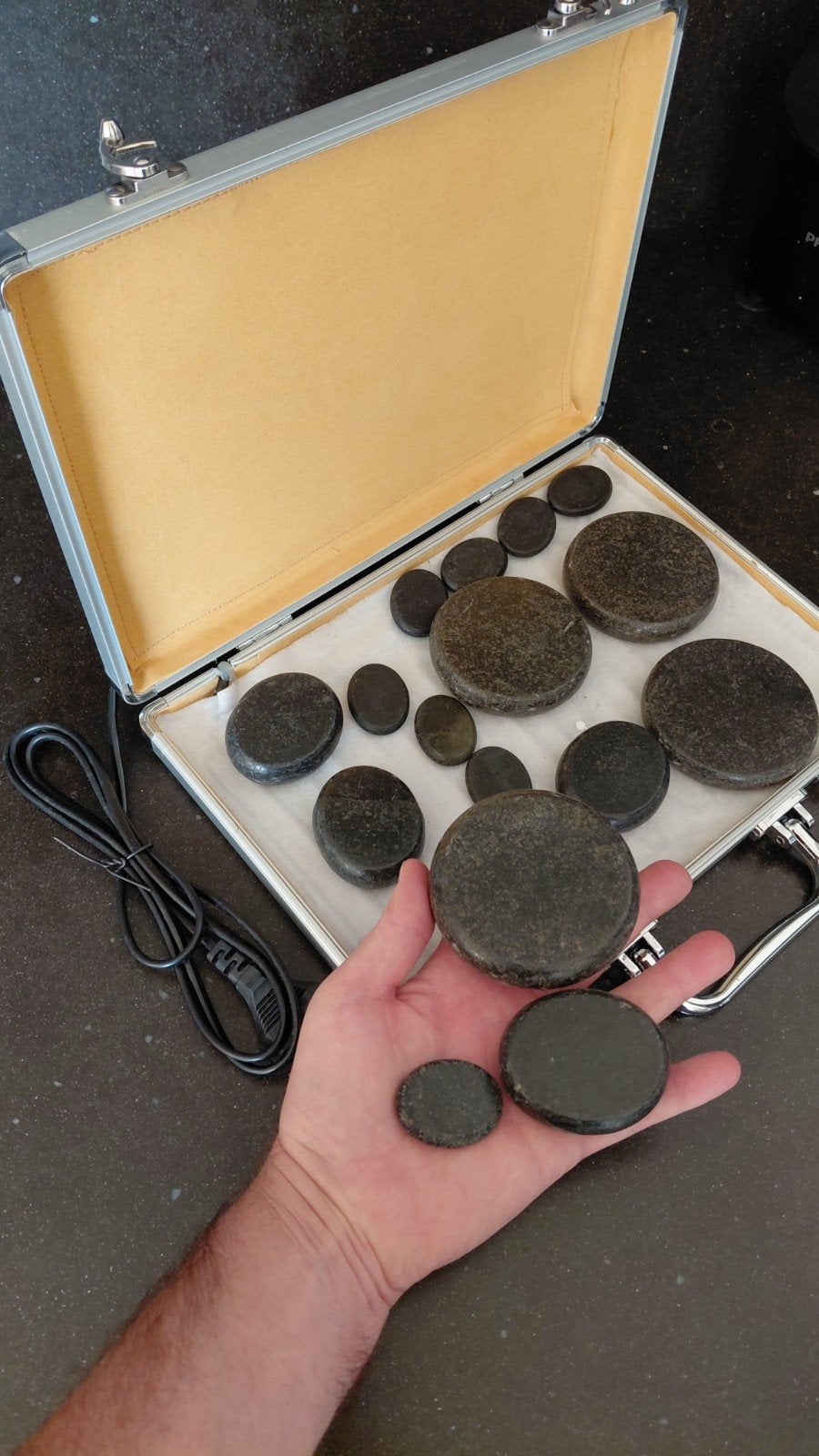 Hot stone heating box incl stenen - massage, Ophalen of Verzenden