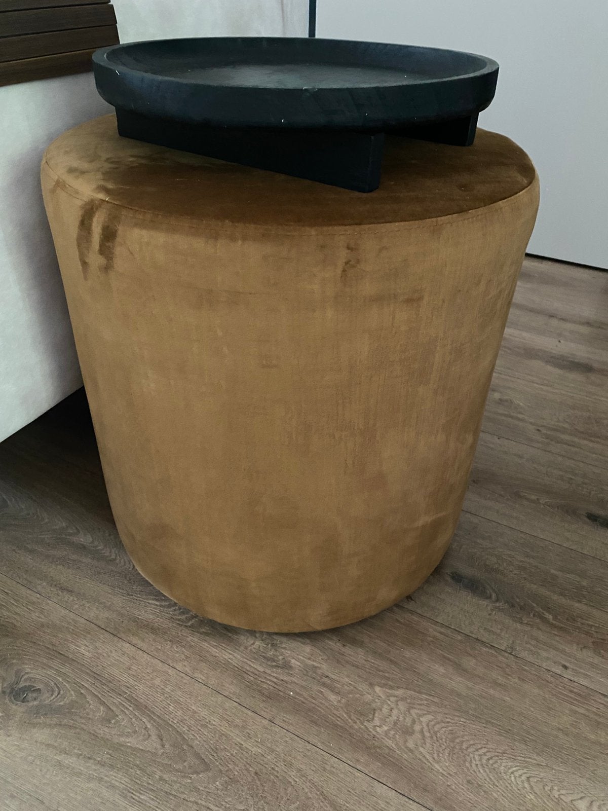 Poef, Huis en Inrichting, Ophalen, Zo goed als nieuw, Rond, Minder dan 50 cm