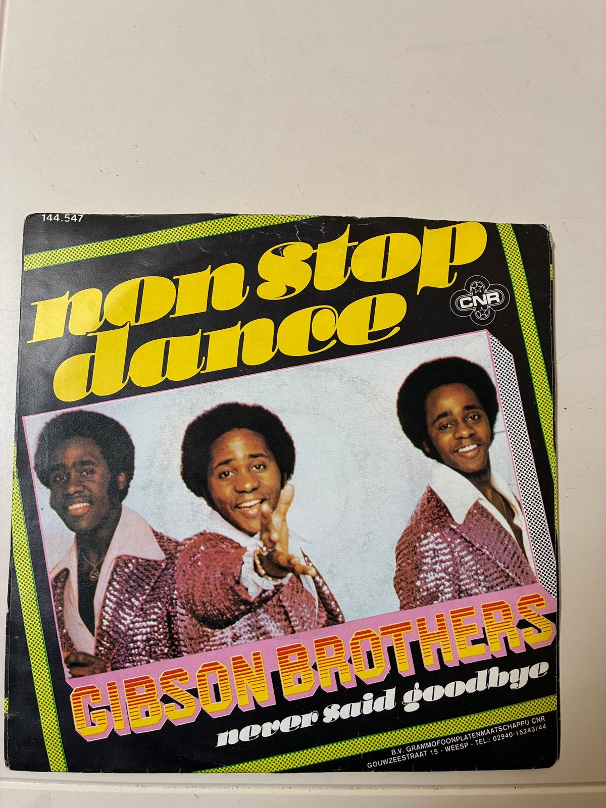 Gibson Brothers - Non stop dance 45 toeren single, Ophalen of Verzenden, Zo goed als nieuw, Overige formaten