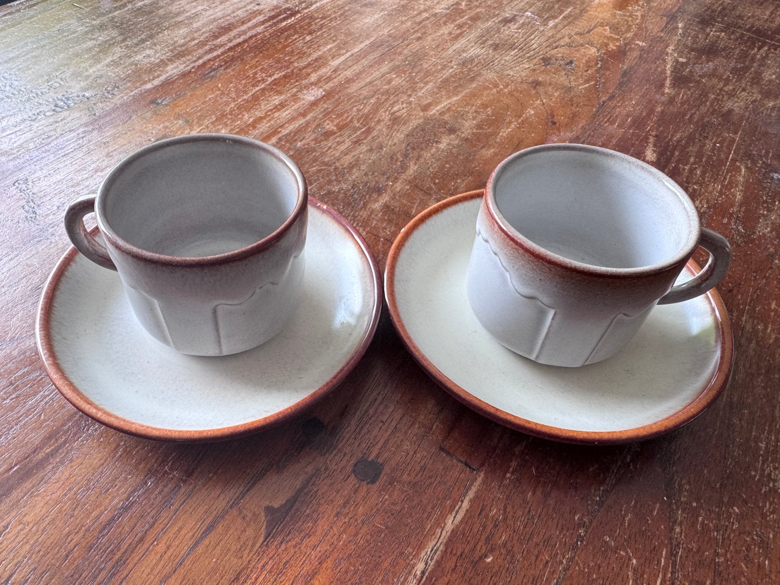 Vintage kop en schotels Huizen Driehoek keramiek Fokke Hammi, Ophalen